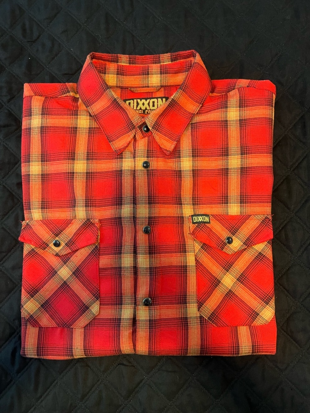 DIXXON Red and Yellow Plaid Button-Down Work Shirt